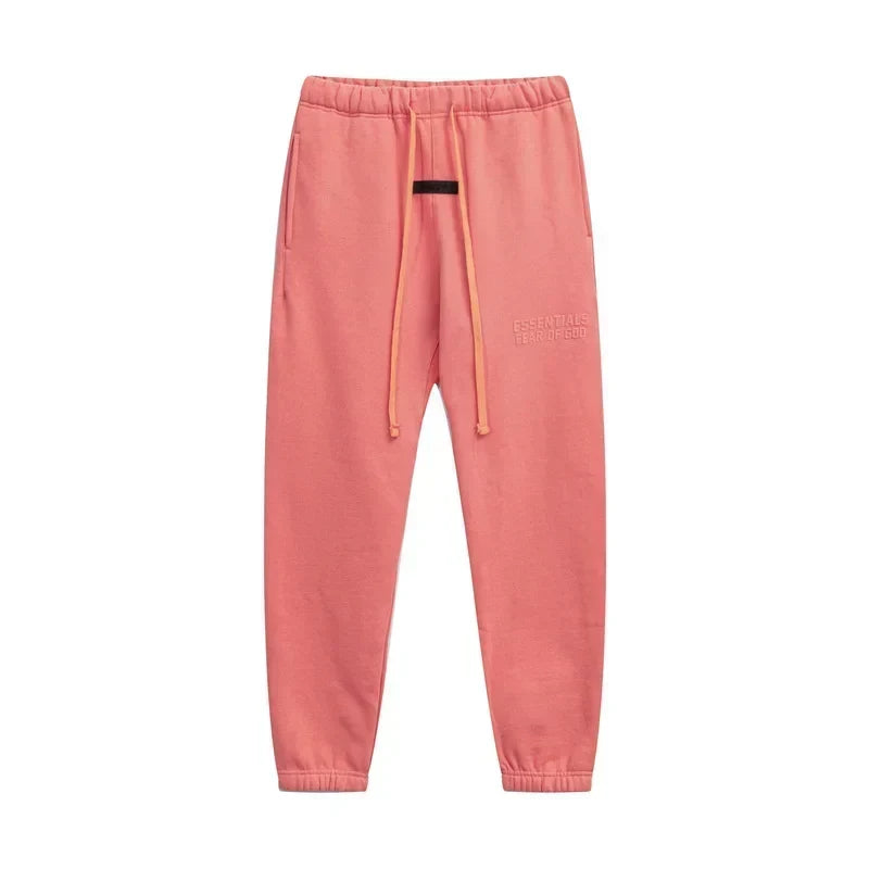 Fear of God Essentials Double Line Hoodie & Sweatpants Set Coral